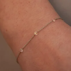 Aria - 18Ct Gold, 5 Rose Cut Diamond Bracelet^The Alkemistry Hot