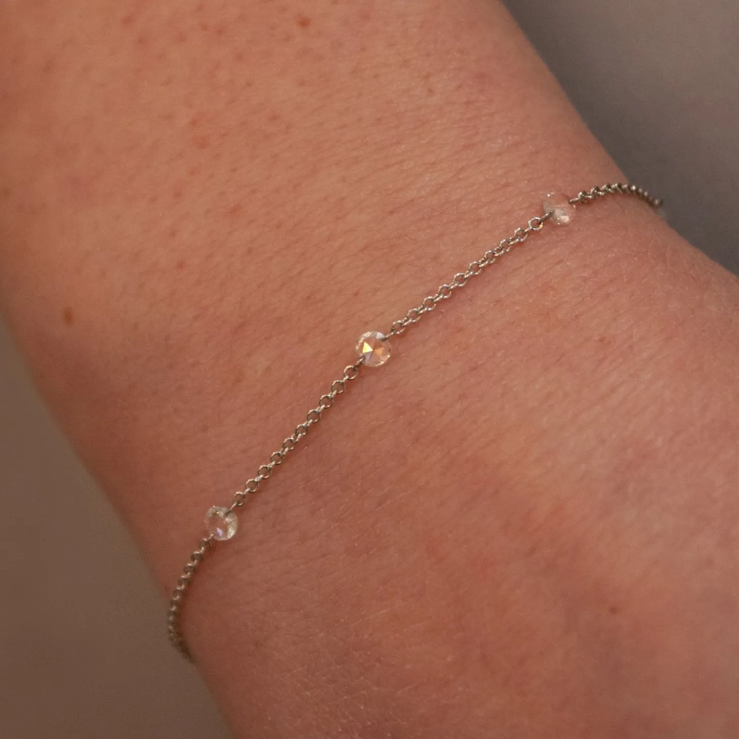Aria - 18Ct Gold, 5 Rose Cut Diamond Bracelet^The Alkemistry Hot
