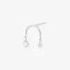 Aria - 18Ct Gold, Arched Rose & Brilliant Diamond Earring (Single)^The Alkemistry New