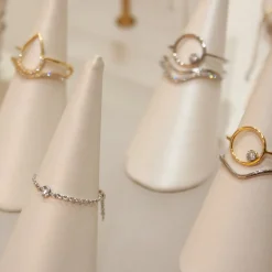 Aria - 18Ct Gold, Diamond Adjustable Chain Ring^The Alkemistry Sale