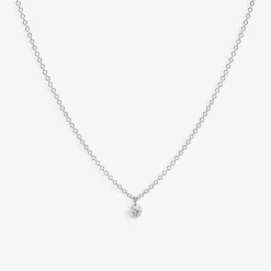Aria - 18Ct Gold, Invisible Setting 0.08Ct Drilled Diamond Necklace^The Alkemistry Online