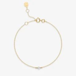 Aria - 18Ct Gold, Invisible Setting 0.08Ct Drilled Diamond Bracelet^The Alkemistry Cheap
