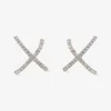 Aria - 18Ct Gold, Pave Diamond Crossover Earrings (Pair)^The Alkemistry Fashion