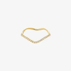 Aria - 18Ct Gold, Pave Diamond Wave Eternity Ring^The Alkemistry Outlet