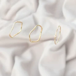 Aria - 18Ct Gold, Pave Diamond Wave Eternity Ring^The Alkemistry Outlet