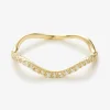Aria - 18Ct Gold, Pave Diamond Wave Pinky Ring^The Alkemistry Online