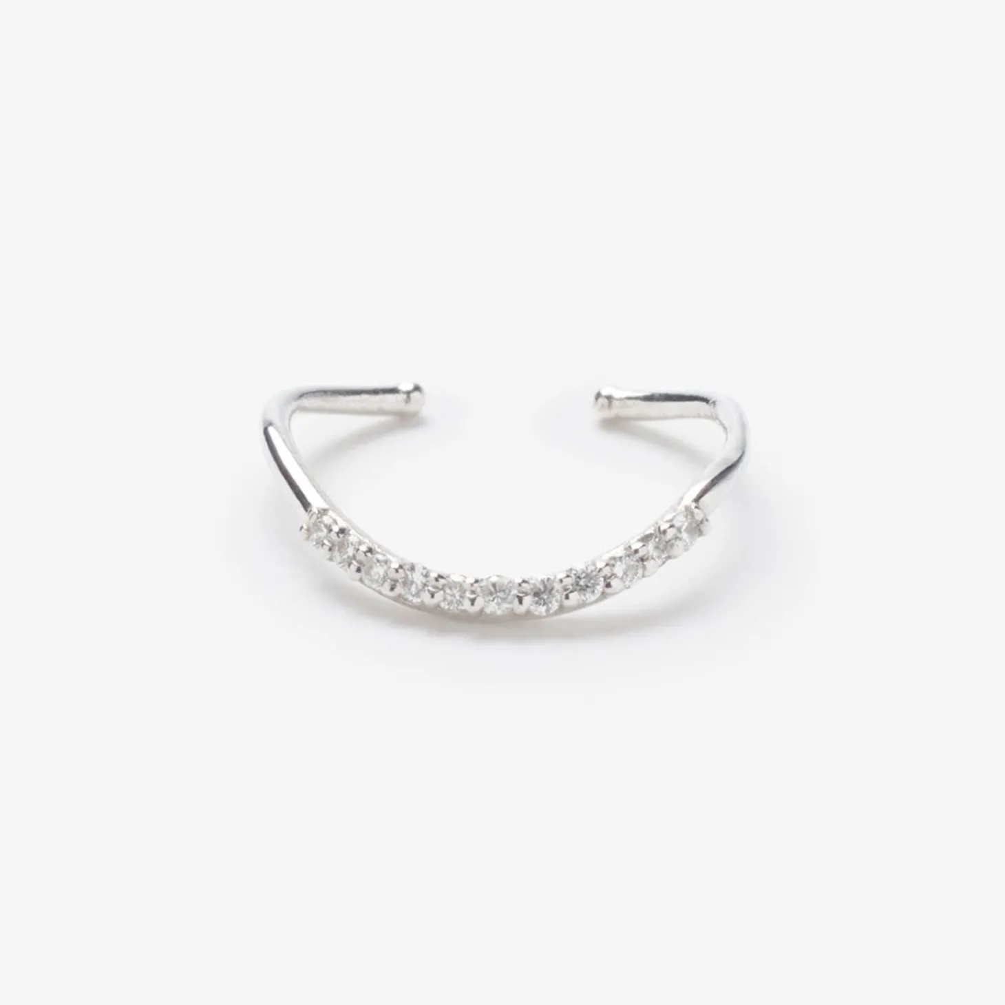 Aria - 18Ct Gold, Pave Diamond Ear Cuff (Single)^The Alkemistry Sale