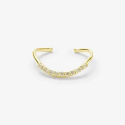 Aria - 18Ct Gold, Pave Diamond Ear Cuff (Single)^The Alkemistry Outlet