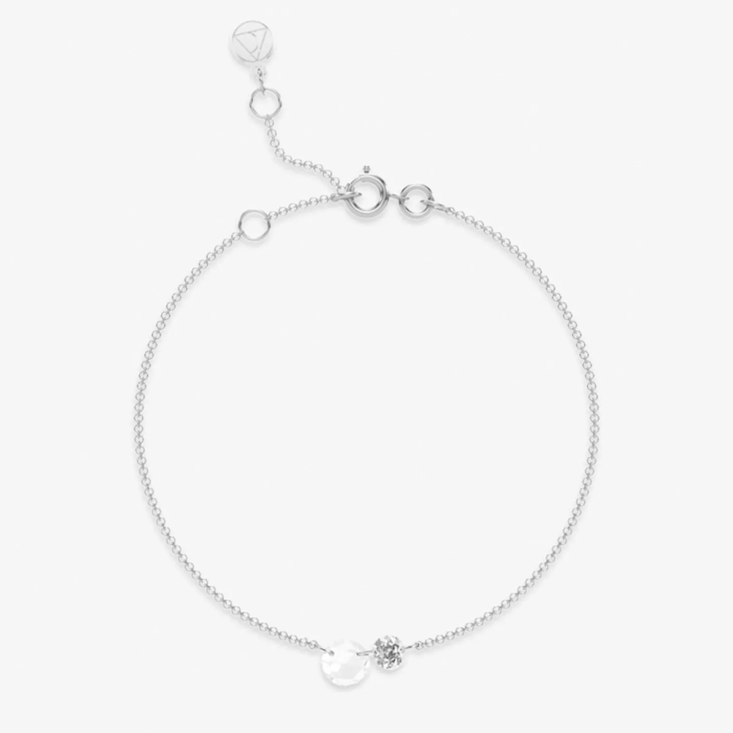 Aria - 18Ct Gold, Rose & Brillant Cut Double Diamond Bracelet^The Alkemistry Shop