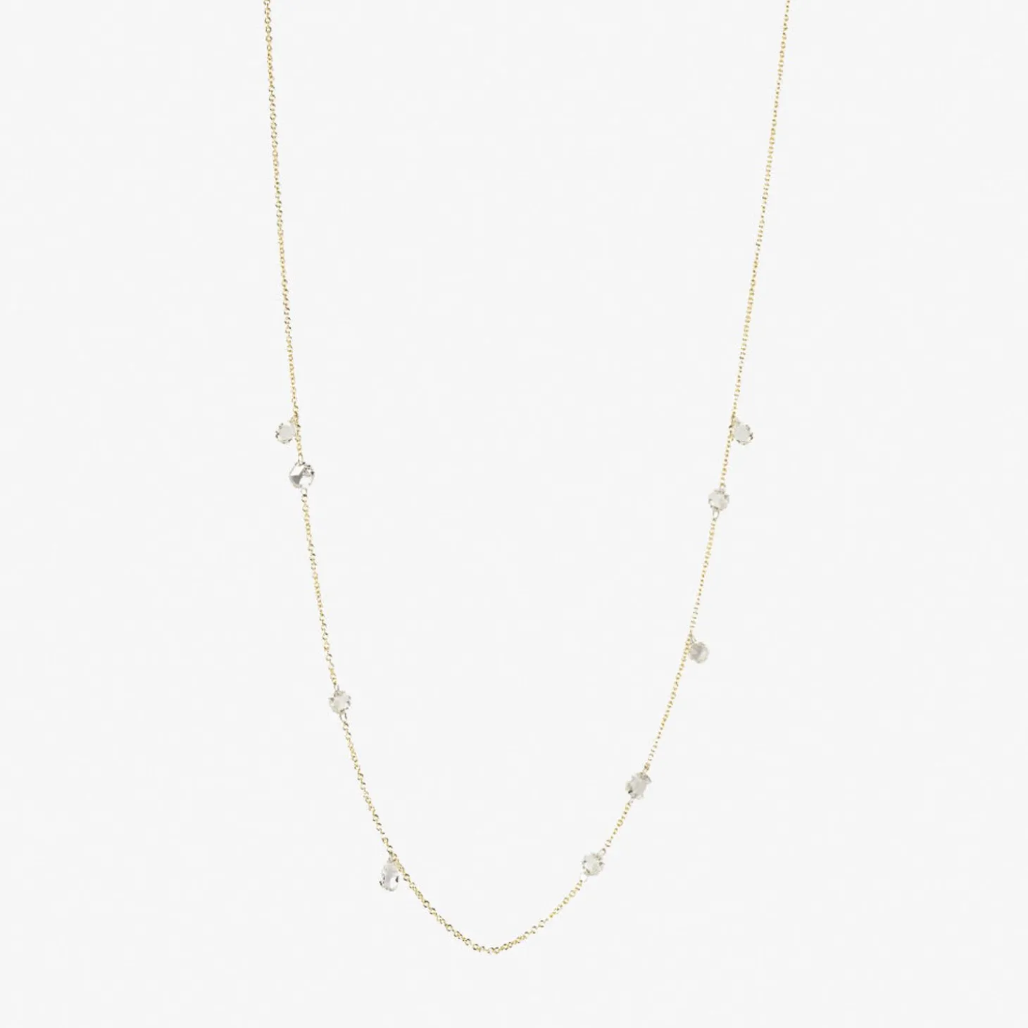 Aria - 18Ct Gold, Rose Cut Diamond Tennis Necklace^The Alkemistry Sale