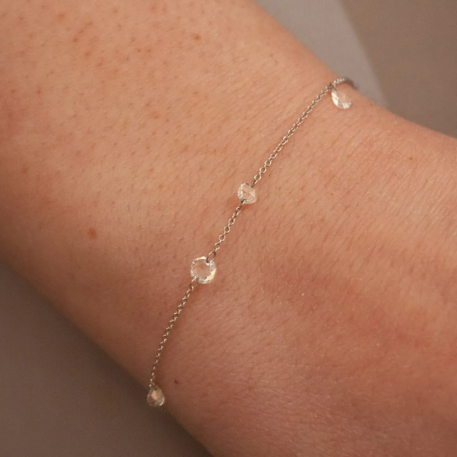 Aria - 18Ct Gold, Rose Cut Diamond Tennis Bracelet^The Alkemistry Best Sale