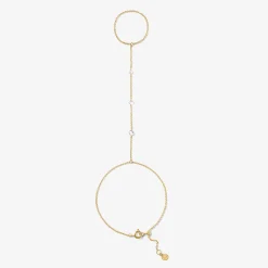 Aria - 18Ct Gold, Triple Rose Cut Diamond Hand Bracelet^The Alkemistry Cheap