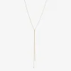 Aria - 18Ct Gold, Two Drilled Diamond Lariat Necklace^The Alkemistry Clearance