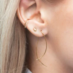 Aria - 18Ct Gold, Wave Comfort Ear Cuff^The Alkemistry New