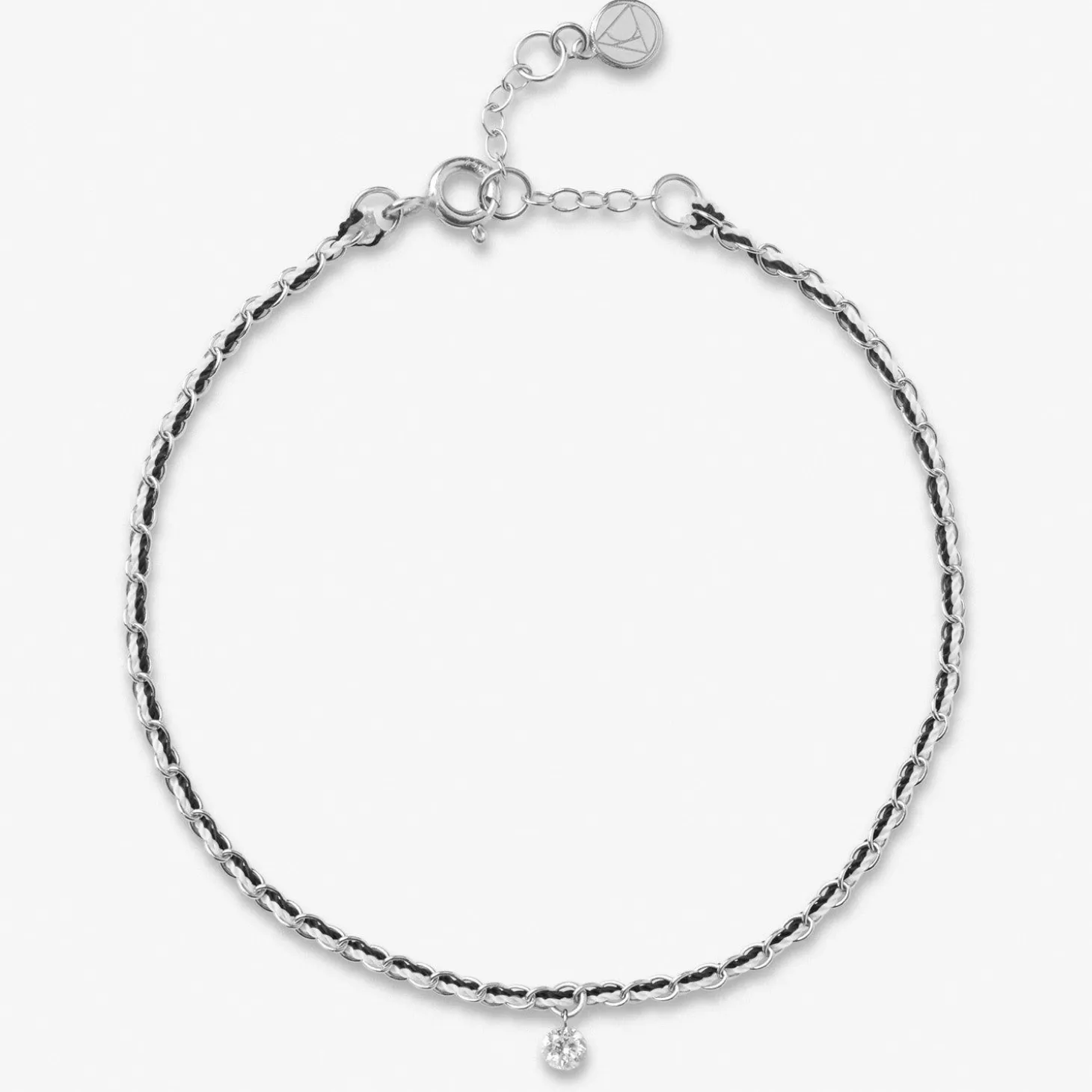 Auric - 18Ct Gold, Black & White Woven Chain Diamond Bracelet^The Alkemistry Hot
