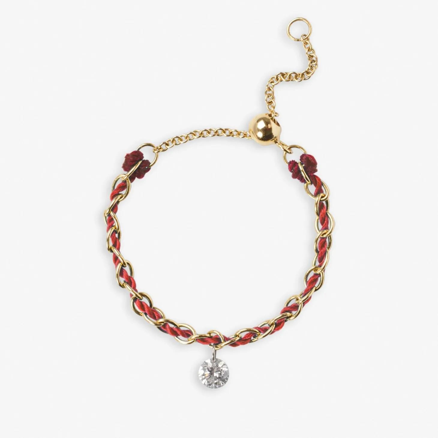 Auric - 18Ct Gold, 'Empowerment' Red Woven Chain Ring^The Alkemistry Clearance