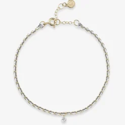 Auric - 18Ct Gold, Grey & White Woven Chain Diamond Bracelet^The Alkemistry Clearance