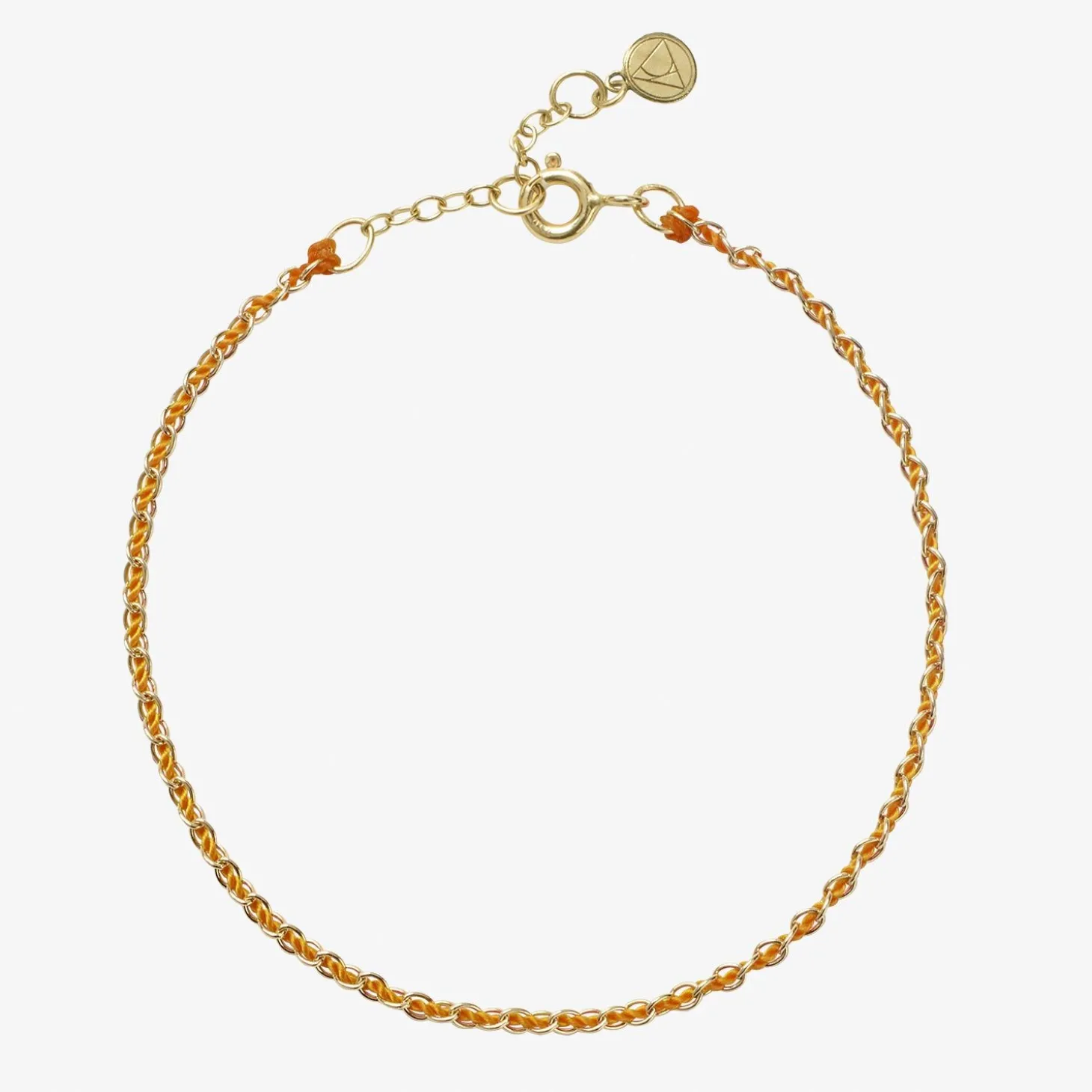Auric - 18Ct Gold, 'Happiness' Amber Woven Chain Diamond Bracelet^The Alkemistry Discount