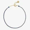 Auric - 18Ct Gold, 'Intuition' Navy Woven Chain Bracelet^The Alkemistry Online