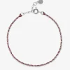 Auric - 18Ct Gold, 'Love' Pink & Garnet Woven Chain Bracelet^The Alkemistry Store