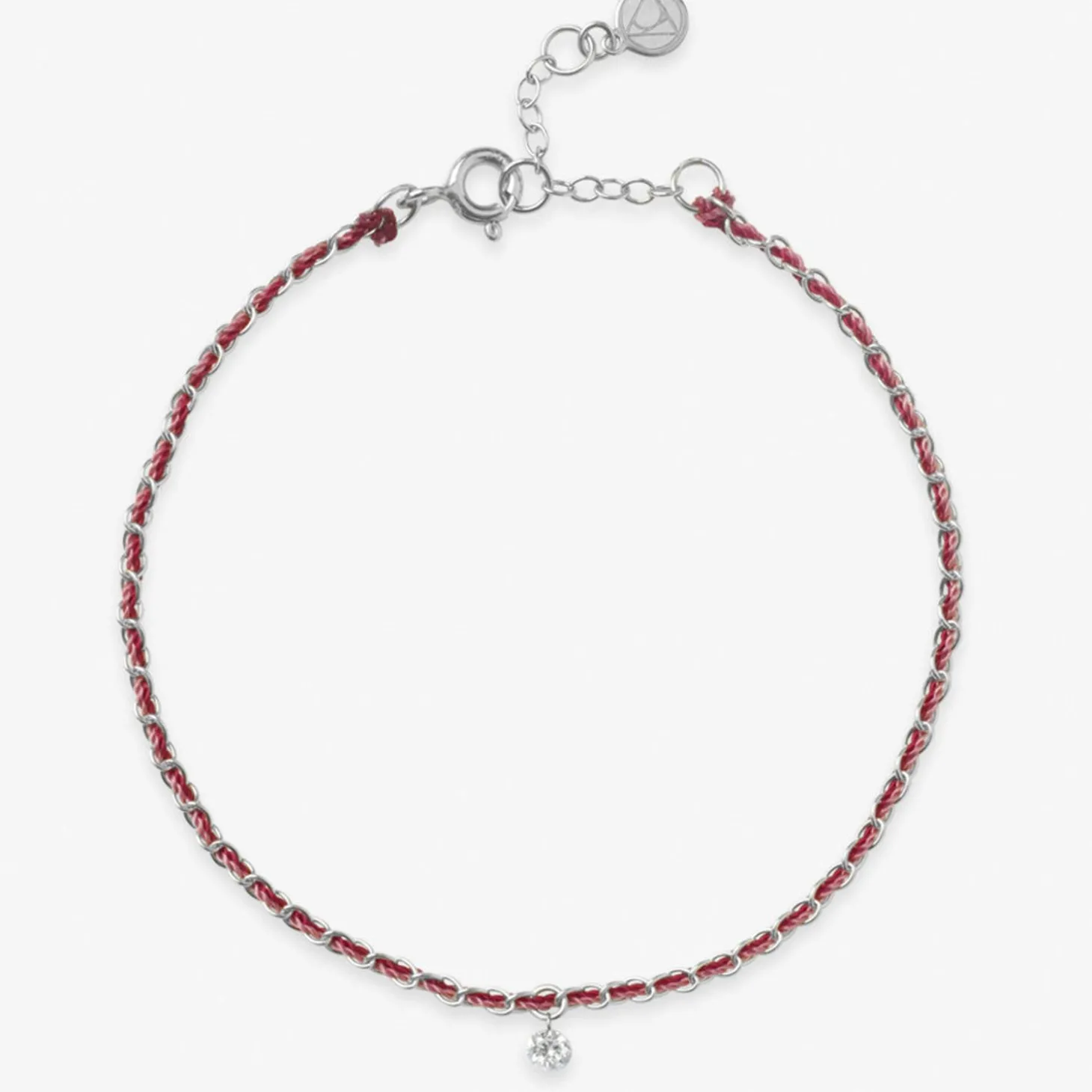 Auric - 18Ct Gold, 'Love Pink & Garnet Woven Chain Diamond Bracelet^The Alkemistry Cheap