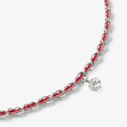 Auric - 18Ct Gold, 'Love Pink & Garnet Woven Chain Diamond Bracelet^The Alkemistry Cheap