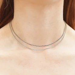 Auric - 18Ct Gold, 'Nurture' Blue & Turquoise Woven Chain Necklace^The Alkemistry Store