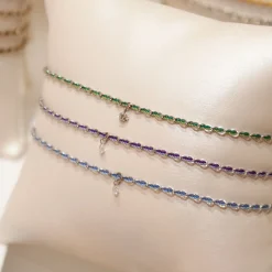 Auric - 18Ct Gold, 'Nurture' Blue & Turquoise Woven Chain Diamond Bracelet^The Alkemistry Hot