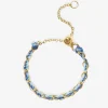 Auric - 18Ct Gold, 'Nurture' Blue & Turquoise Woven Chain Ring^The Alkemistry Outlet