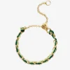 Auric - 18Ct Gold, 'Prosperity' Green & Jade Woven Chain Ring^The Alkemistry Best