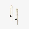 Black Magic - 18Ct Gold, 0.08Ct Drilled Black Diamond Threader (Pair)^The Alkemistry Best