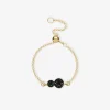 Black Magic - 18Ct Gold, Double Black Diamond Adjustable Chain Ring^The Alkemistry Discount