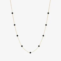 Boba - 18Ct Gold, Black Onyx Bead And Chain Necklace^The Alkemistry Cheap