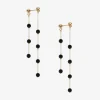 Boba - 18Ct Gold, Black Onyx Bead And Chain Double Earring (Pair)^The Alkemistry Store