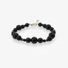 Boba - 18Ct Gold, Black Onyx Bead Bubble Bracelet^The Alkemistry Hot