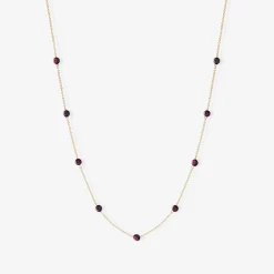Boba - 18Ct Gold, Garnet Bead And Chain Necklace^The Alkemistry Sale