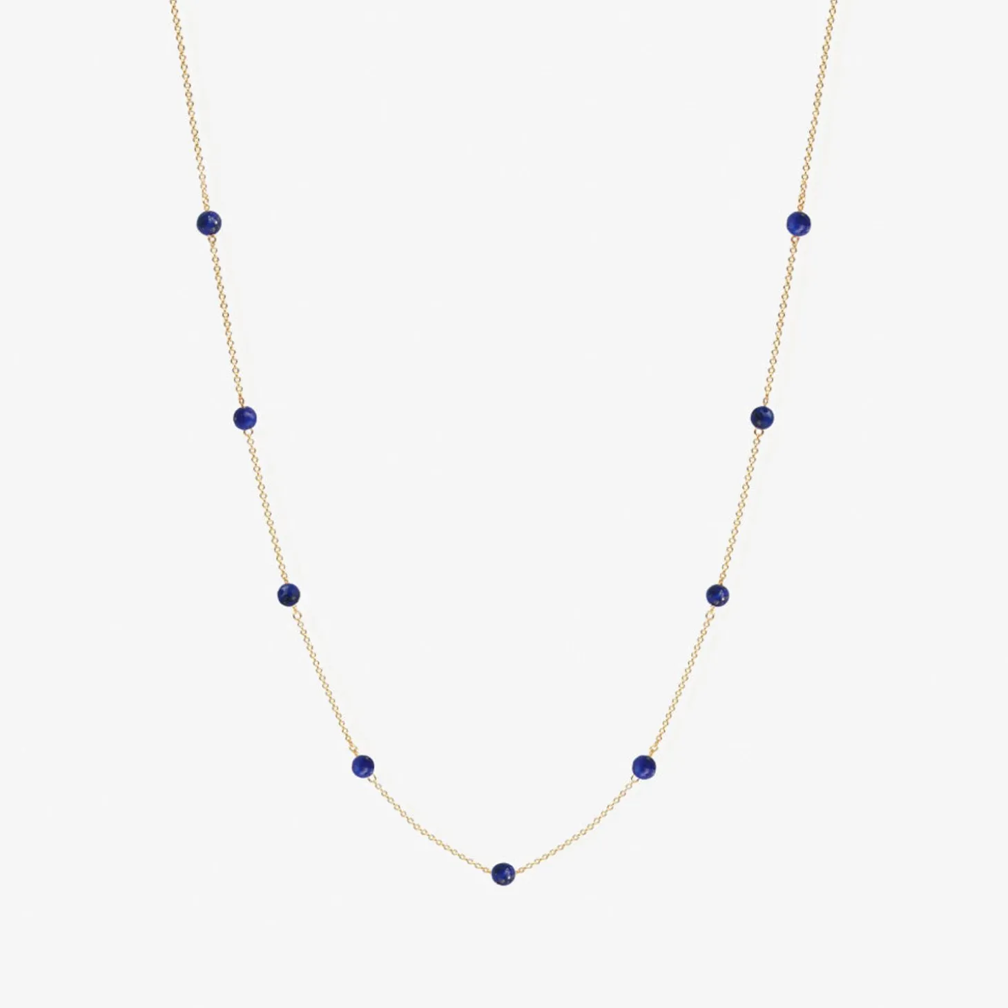 Boba - 18Ct Gold, Lapis Bead And Chain Necklace^The Alkemistry Best Sale