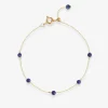 Boba - 18Ct Gold, Lapis Bead And Chain Bracelet^The Alkemistry Fashion