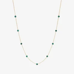 Boba - 18Ct Gold, Malachite Bead And Chain Necklace^The Alkemistry Cheap