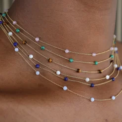 Boba - 18Ct Gold, Malachite Bead And Chain Necklace^The Alkemistry Cheap