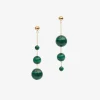 Boba - 18Ct Gold, Malachite Bead Bubble Drop Earring (Pair)^The Alkemistry Outlet