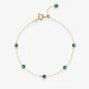 Boba - 18Ct Gold, Malachite Bead And Chain Bracelet^The Alkemistry Discount