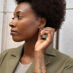 Boba - 18Ct Gold, Tiger Eye Bubble Drop Earring (Pair)^The Alkemistry Outlet