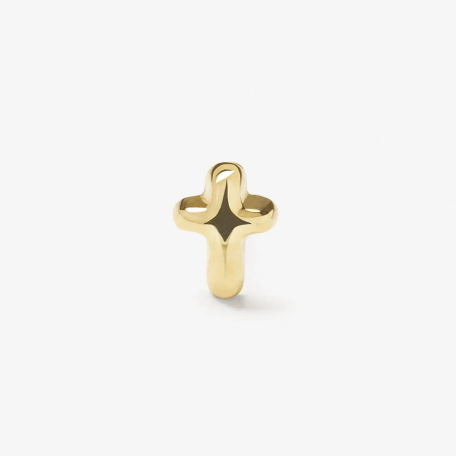 Chubby - 18Ct Gold, Cross Earring (Single)^The Alkemistry Outlet