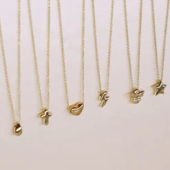 Chubby - 18Ct Gold, Lightening Bolt Necklace^The Alkemistry Shop