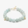 Cinta - 18Ct Gold, Amazonite Bead Bracelet^The Alkemistry Clearance