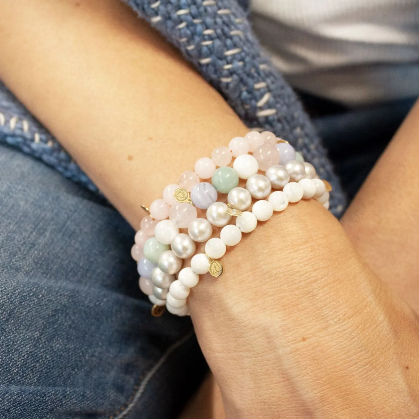 Cinta - 18Ct Gold, Pastel Gemstone Bead Bracelet^The Alkemistry Cheap