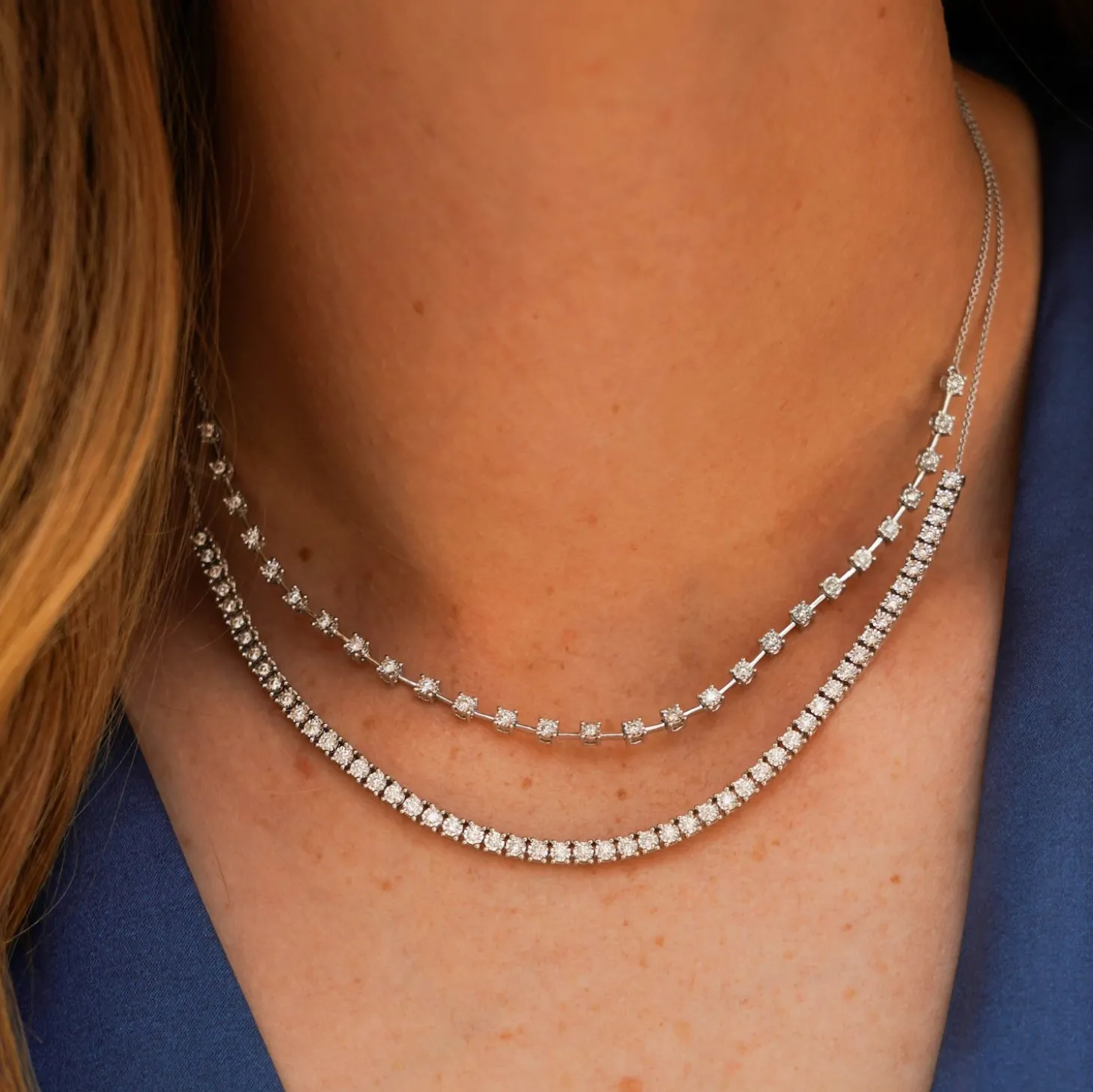 Dana Rebecca - 14Ct Gold, Ava Bea Diamond Tennis Necklace^The Alkemistry Best