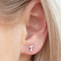 Dana Rebecca - 14Ct Gold, Diamond Marquise Stud Earrings (Pair)^The Alkemistry Online