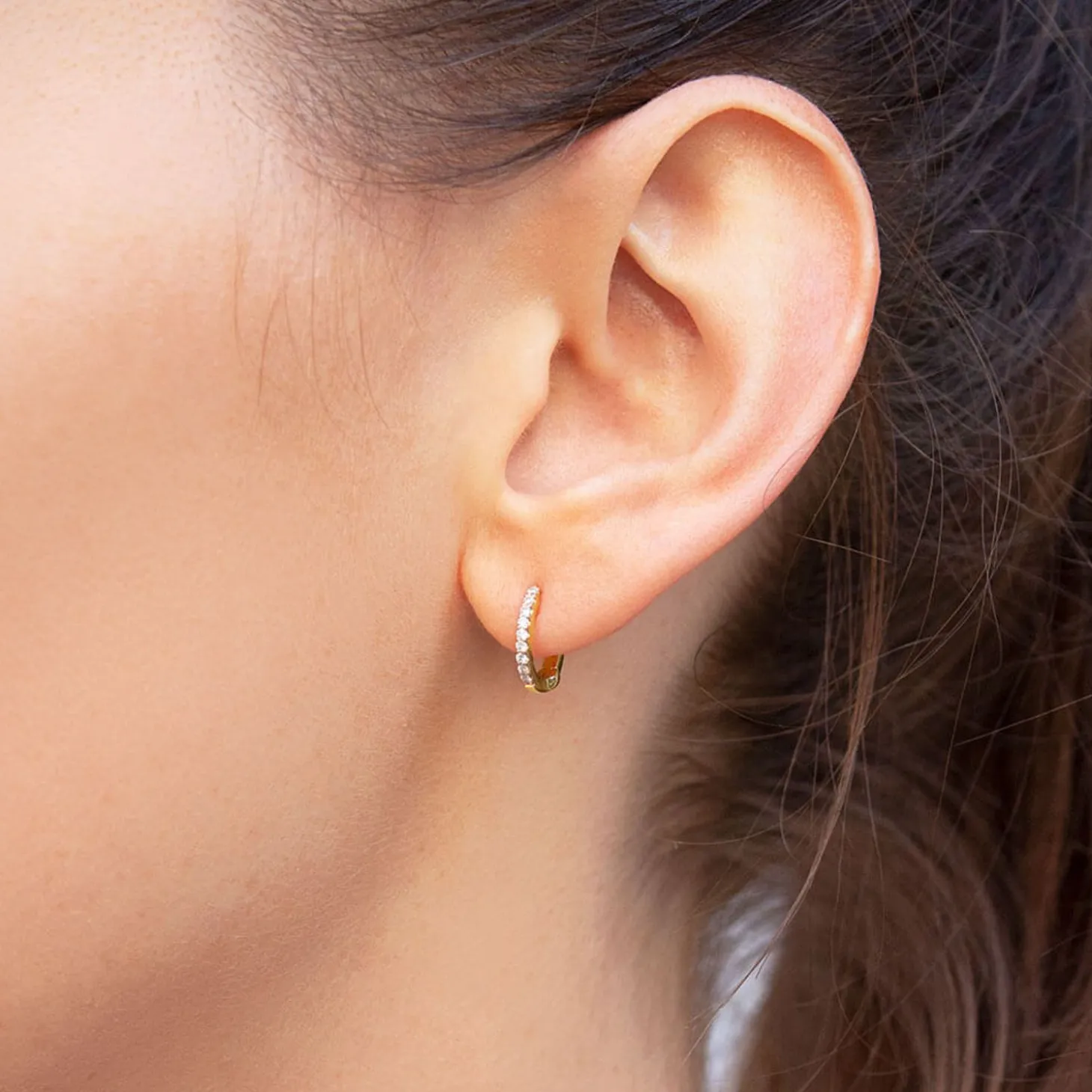 Dana Rebecca - 14Ct Gold, Diamond Huggie Earrings (Pair)^The Alkemistry Best